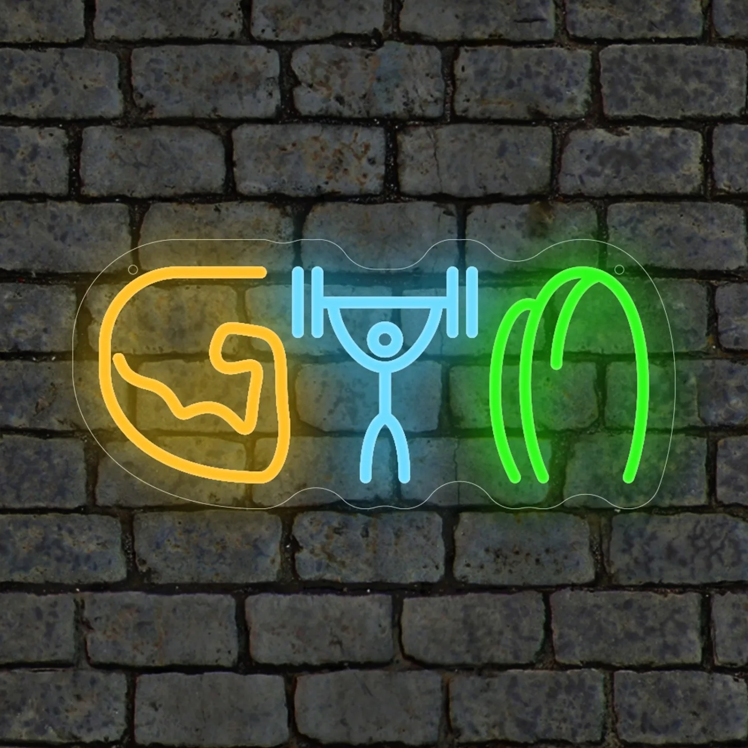 Home Gym Neon Sign - Неоновая вывеска для спортзала, имитирующая силовую